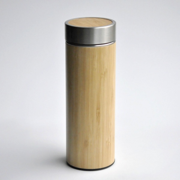 Thermosflasche Isolierkanne Bambus 350ml