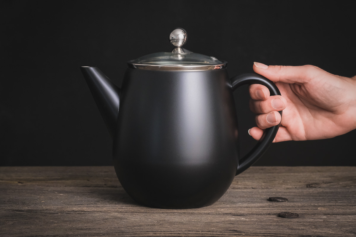 Teekanne Duet Eva, matt-schwarz 1,1L | Edelstahlkannen | Teekannen |  ZUBEHÖR | Teekannen