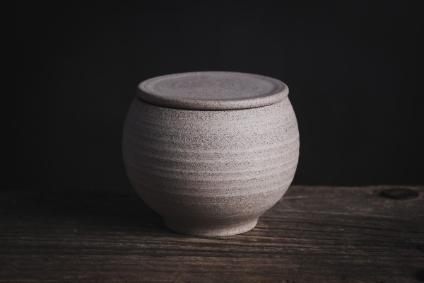 Keramikbehälter 200ml unglasiert von Michiko Shida