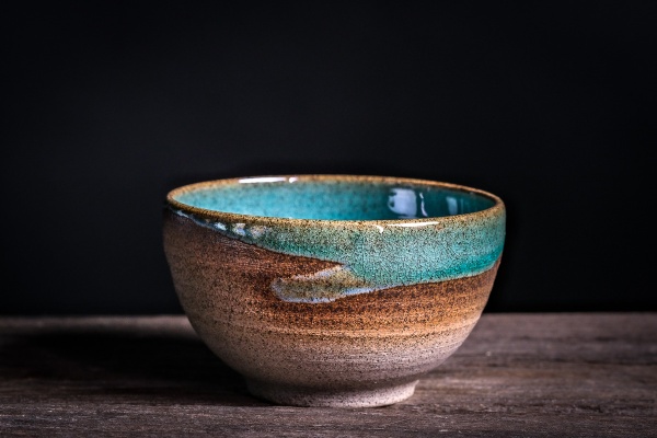 Teeschale 160ml dunkelgrün von Michiko Shida