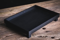 Teebrett/Tablett aus Bambus Izumi, schwarz