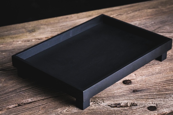 Teebrett/Tablett aus Bambus Izumi, schwarz