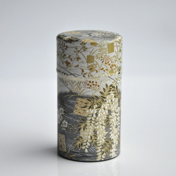 Kleine Teedose in japanischem Seidenpapier, 100g, gold
