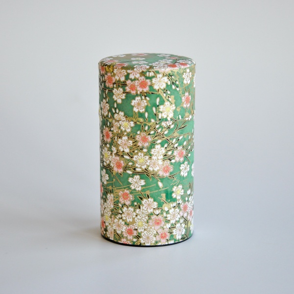 Kleine Teedose in japanischem Seidenpapier, 100g, grün