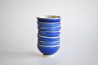 Teeschale 85ml königsblau glasiert von Martin Koller