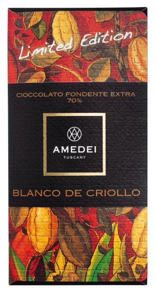 Blanco de Criollo, Zartbitterschokoloade 70% von Amedei aus Italien, vegan