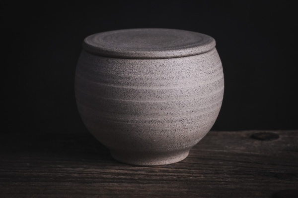 Keramikbehälter 350ml unglasiert von Michiko Shida