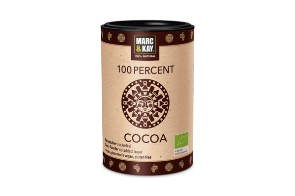 Bio Trinkschokolade 100 Percent Cocoa, von Marc &amp; Kay